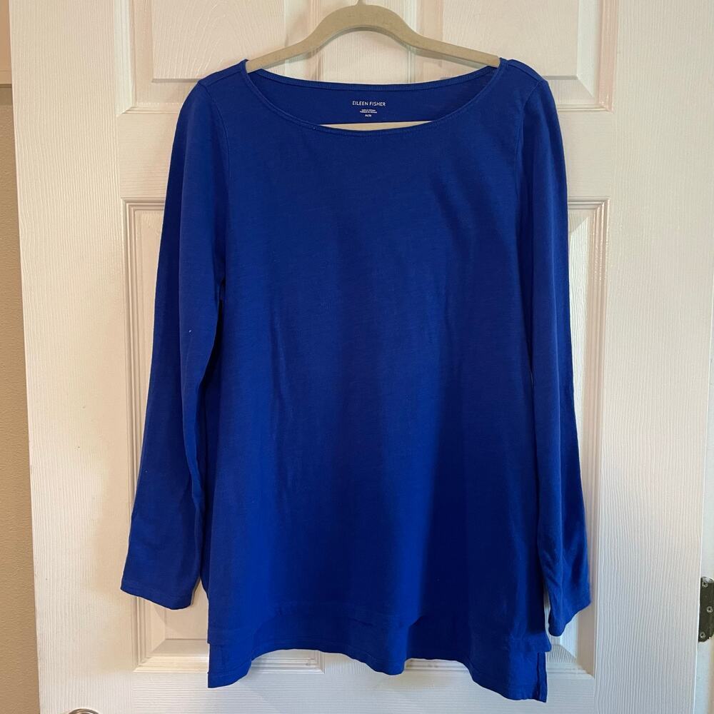 Eileen Fisher Fine Jersey Bateau Neck Tunic Size Medium